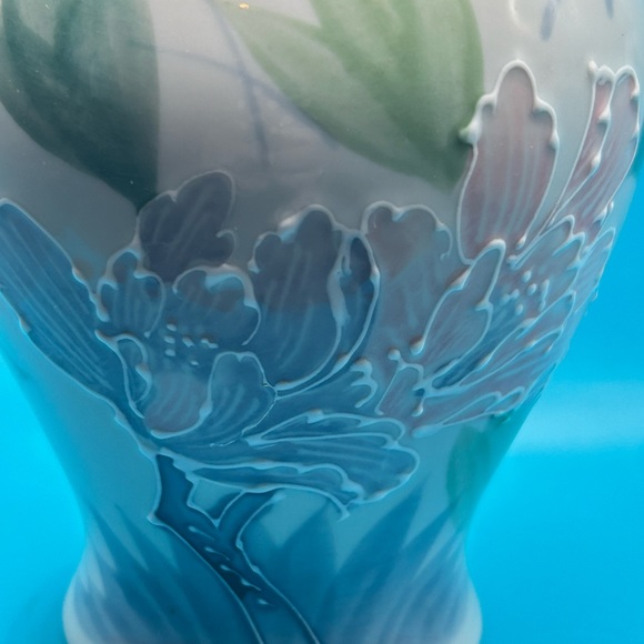 Vintage Otagiri hand painted ginger jar vase, Asian decor, chinoiserie - Picture 3 of 4